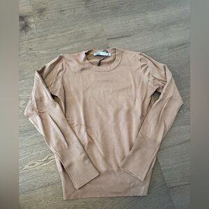 Zara Women's Crewneck Sweater - Camel/Tan